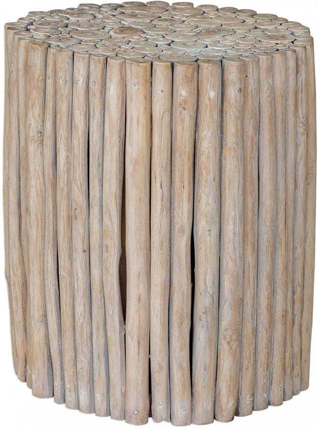 Uttermost® Tectona Bleached Driftwood End Table-0