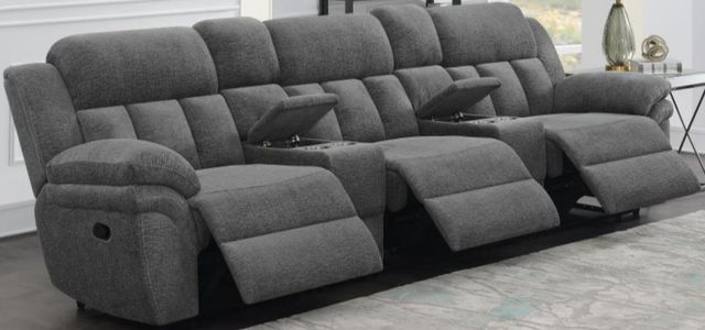 Coaster® 5-Piece Charcoal Theater Seating