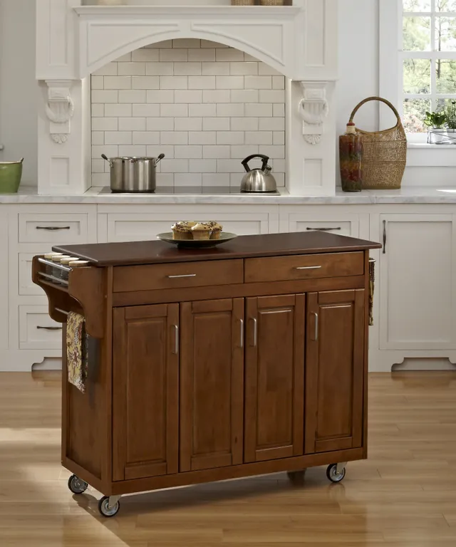homestyles® Create-a-Cart Cottage Oak/Natural Wood Kitchen Cart-1