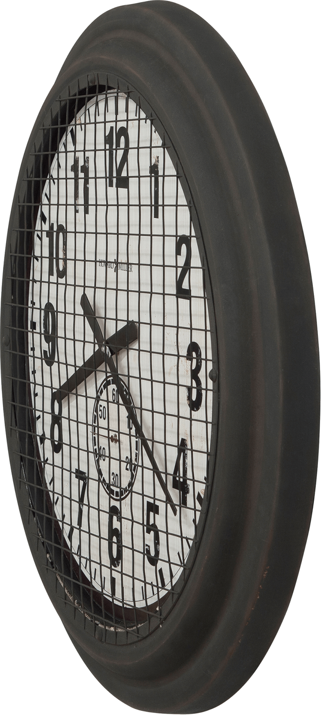 Howard Miller® Grid Iron Works Rusty Brown Metal Wall Clock 1