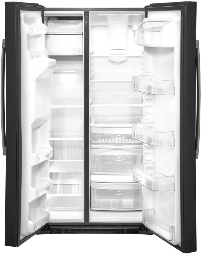 GE® 25.1 Cu. Ft. Black Slate Side-By-Side Refrigerator 2