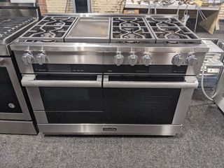 Miele HR 1956-2 G 48" Clean Touch Steel Pro Style Dual Fuel Natural Gas Range