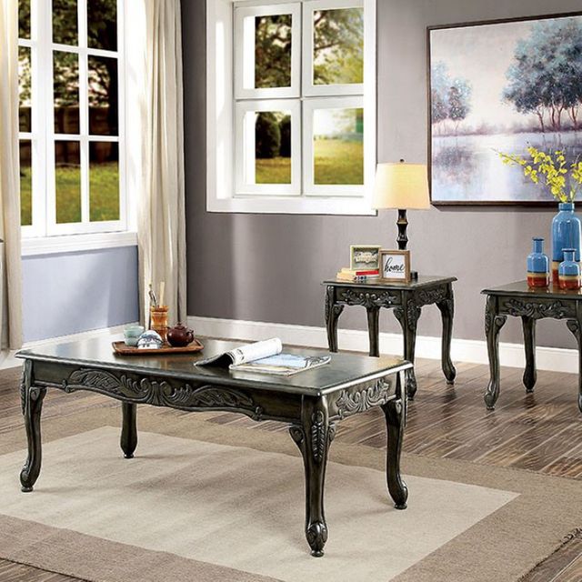 Furniture of America® Cheshire 3 Piece Gray Table Set