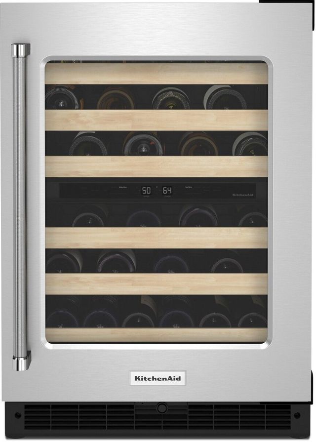 KitchenAid® 24" Stainless Steel Wine Cooler-1