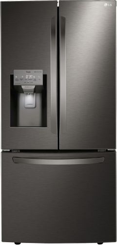 LG 33 in. 24.5 Cu. Ft. PrintProof™ Black Stainless Steel French Door Refrigerator