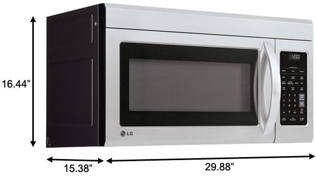 LG 1.8 Cu. Ft. Stainless Steel Over The Range Microwave 22