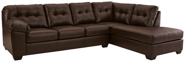 Signature Design by Ashley® Donlen 2-Piece Chocolate Sectional with Chaise 0
