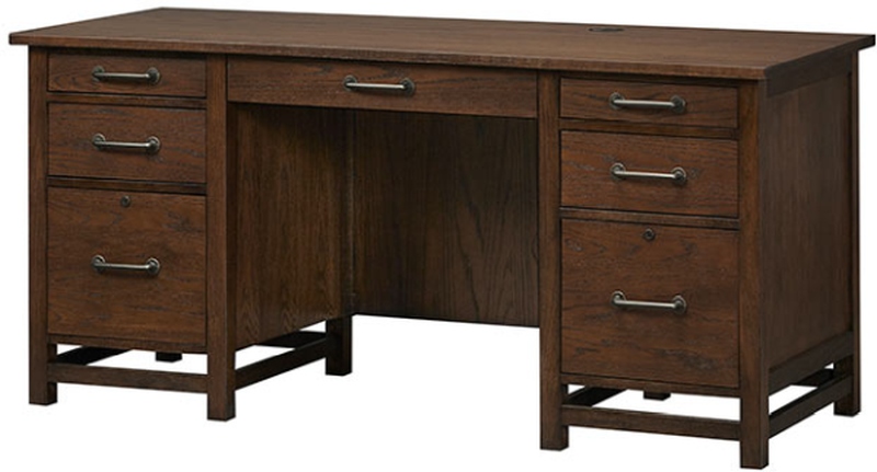 dark brown wooden desk