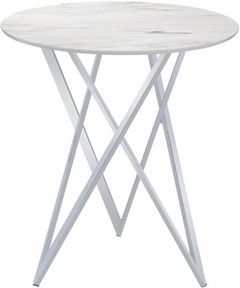 Coaster® Bexter White/Chrome Bar Table