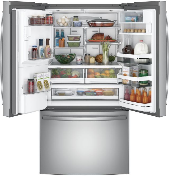 GE Profile™ 27.83 Cu. Ft. Stainless Steel French Door Refrigerator 3