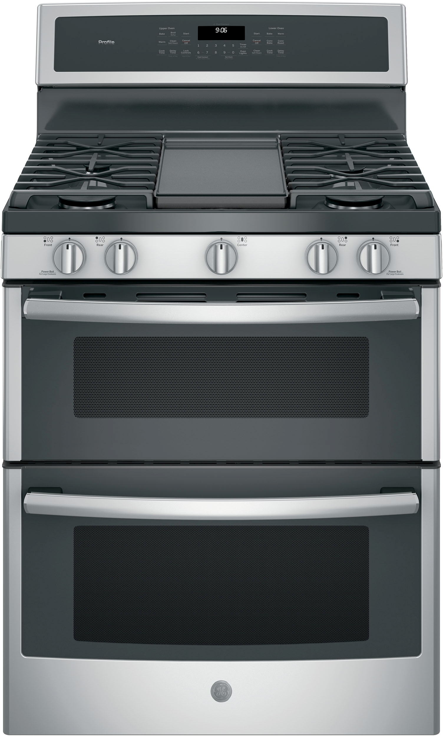 GE Profile™ Series 30" Stainless Steel Free Standing Gas Double Oven Convection Range