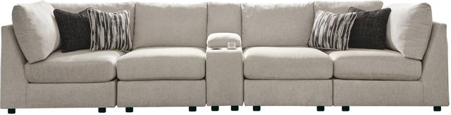 Signature Design by Ashley® Kellway 5-Piece Bisque Sectional with Console