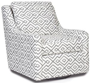 Chairs of America Twister Black/White Swivel Glider Chair