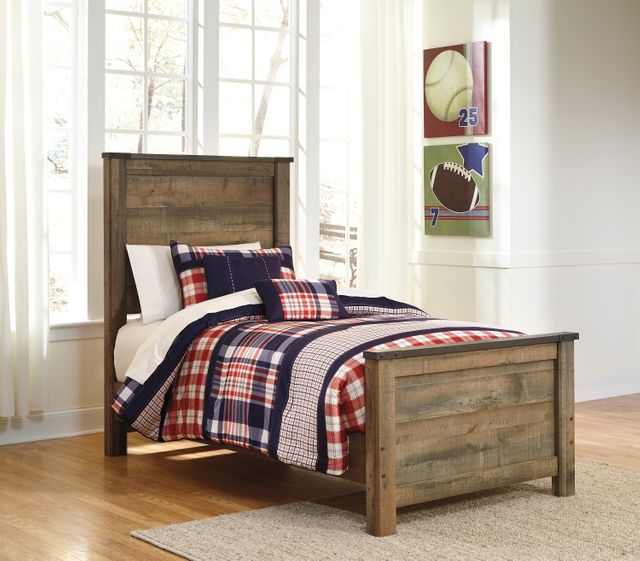 Signature Design by Ashley® Trinell 4 Piece Rustic Brown Twin Bedroom Set-1