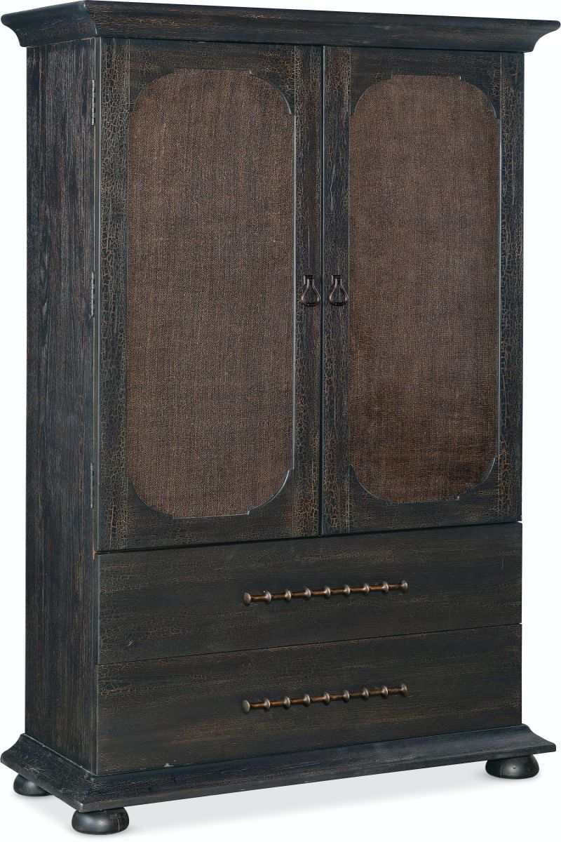 Small store black armoire