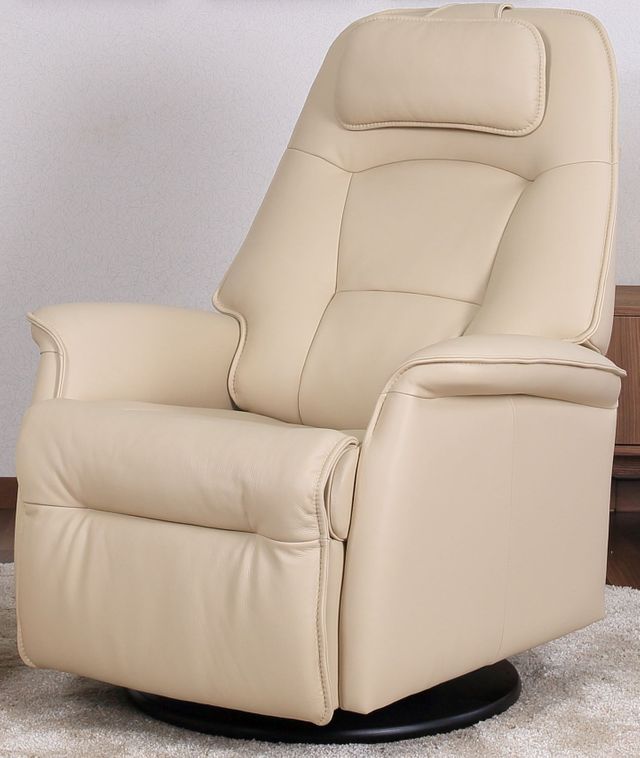 Fjords® Relax Stockholm Latte Small Dual Motion Swivel Recliner