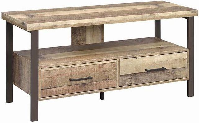 Coaster® Rustic Weathered Pine 48" TV Console 2