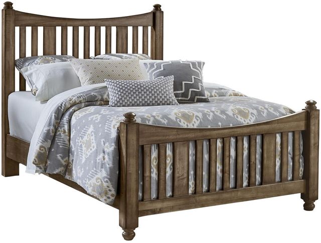 Vaughan-Bassett Maple Road Maple Syrup Slat Queen Panel Bed