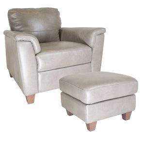 Digio Belfast Mesa Leather Chair and Ottoman Set