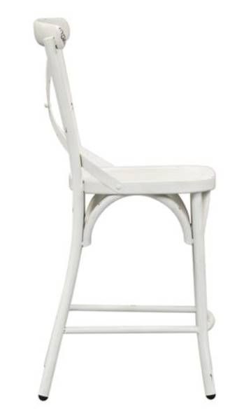 Liberty Vintage Antique White X Back Counter Chair 12