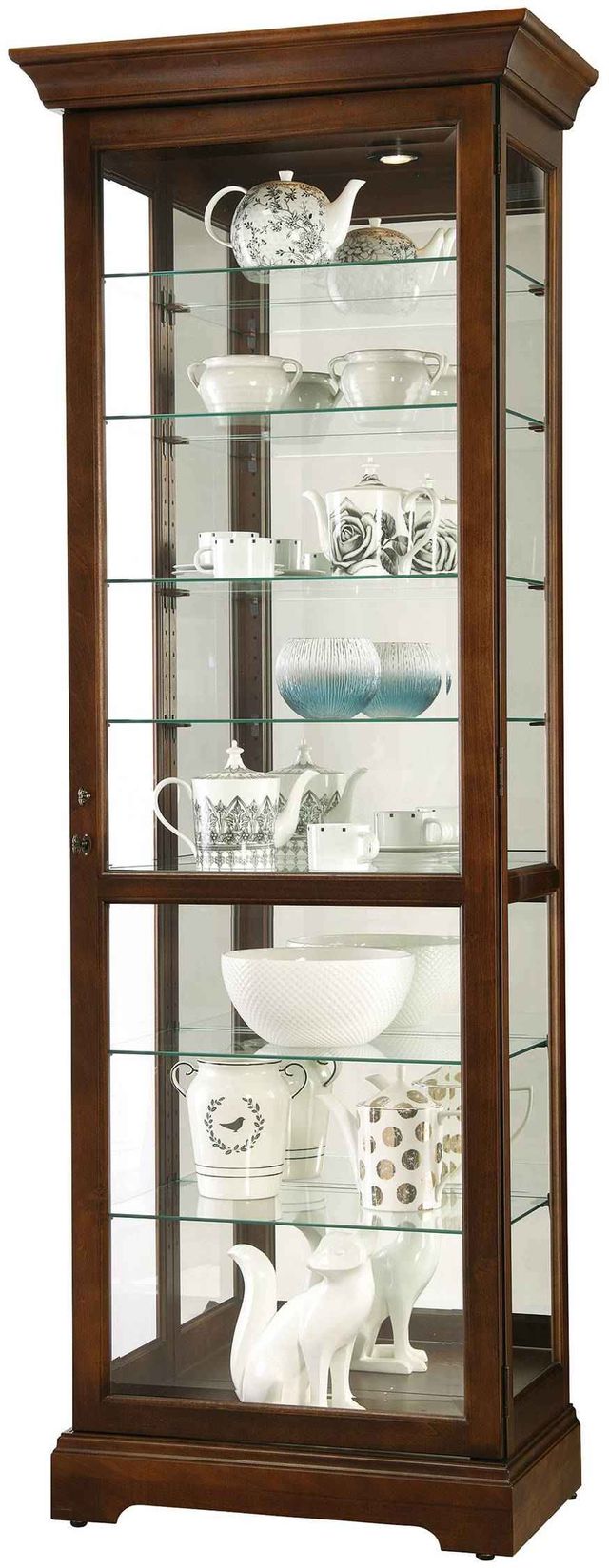 Howard Miller® Chesterbrook I Cherry Bordeaux Curio Cabinet