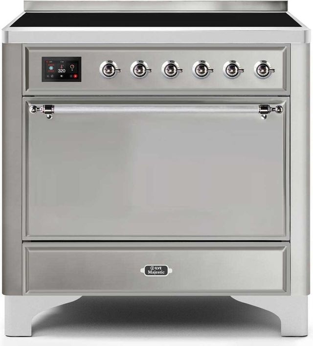 Ilve Majestic Series 36" Stainless Steel Freestanding Induction Range 21