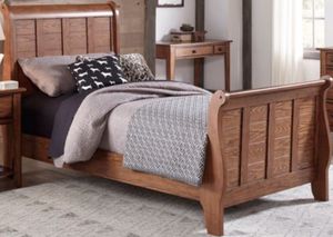 Liberty Grandpas Cabin Aged Oak Youth Full Sleigh Bed