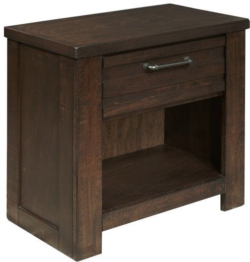 Samuel Lawrence Furniture Ruff Hewn Wood Nightstand-1