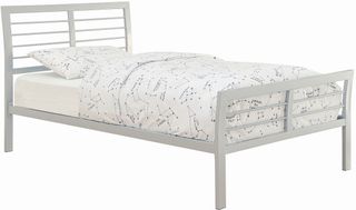Coaster® Cooper Silver Queen Metal Bed