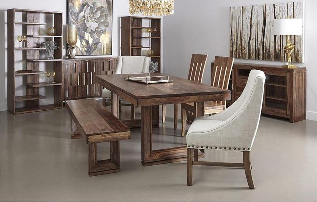 Coast to Coast Accents™ Brownstone Nut Brown Dining Table-3