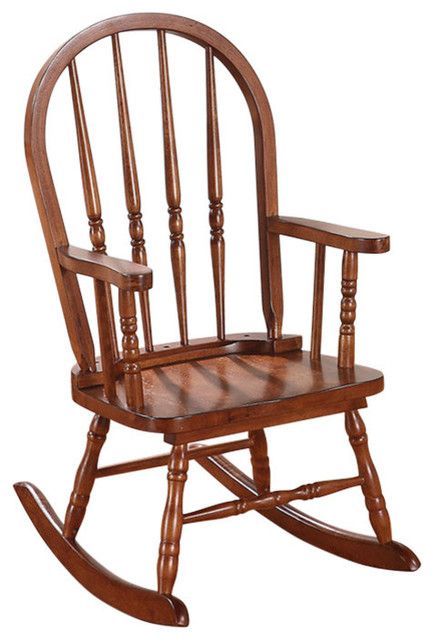 ACME Furniture Kloris Tobacco Youth Rocking Chair with Round Back