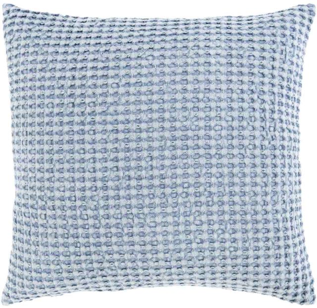 Surya Waffle Denim 20"x20" Pillow Shell with Polyester Insert-0