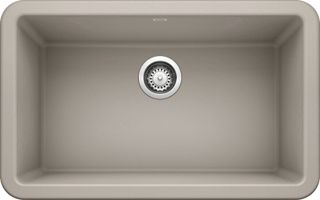 Blanco® Ikon® 29.31" Concrete Gray Farmhouse Apron Front Single Bowl Kitchen Sink