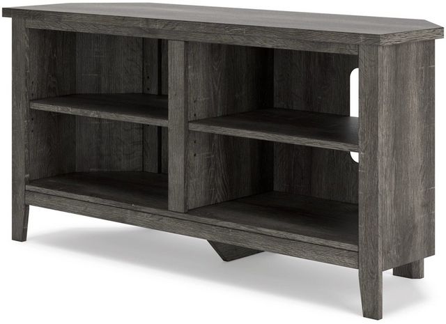 Signature Design by Ashley® Arlenbry Gray Corner TV Stand with 2 Shelves -1
