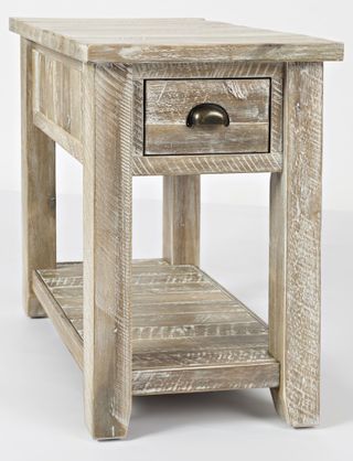 Jofran Inc. Artisan's Craft Washed Gray Chairside Table