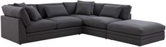 Lux Furniture Gallery 3-Piece Dark Shadow Right-Arm Facing Sectional with Ottoman