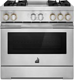 JennAir® RISE™ 36" Stainless Steel Pro Style Dual Fuel Natural Gas Range