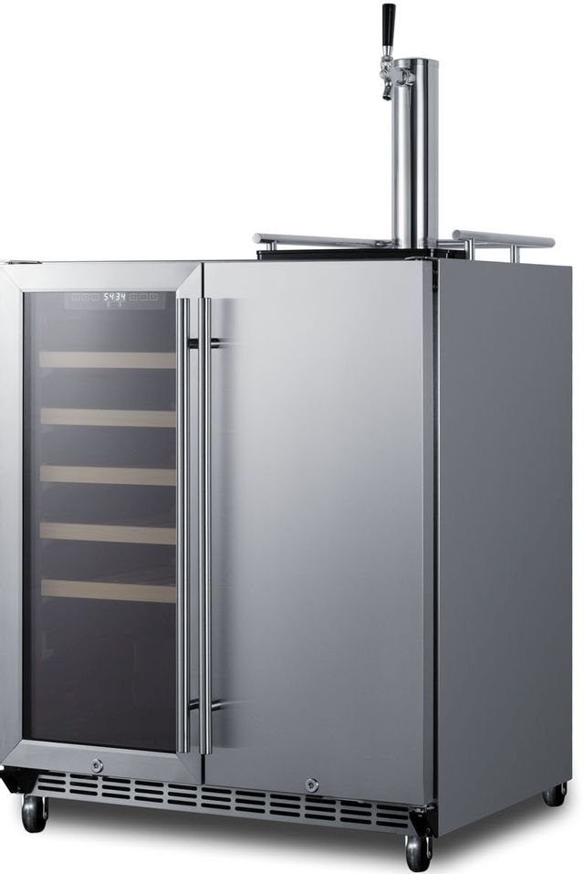 Summit® 30" Stainless Steel Kegerator and Wine Cooler 6