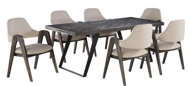 Coast2Coast Home™ Aspen Court 2-Piece Herringbone/Off-White Dining Chair Set-3