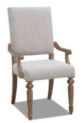 Klaussner® Austen Brandy/Light Gray Upholstered Arm Chair