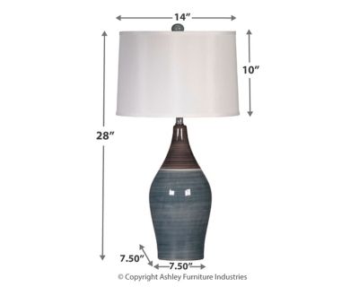 Signature Design by Ashley® Niobe Multi Gray Set of 2 Table Lamps-2
