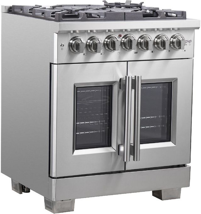 FORNO® Capriasca 30" Stainless Steel Pro Style Dual Fuel Range-2