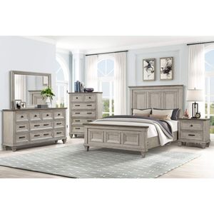 New Classic Home Furnishings Mariana King Bed, Dresser, Mirror, & Nightstand