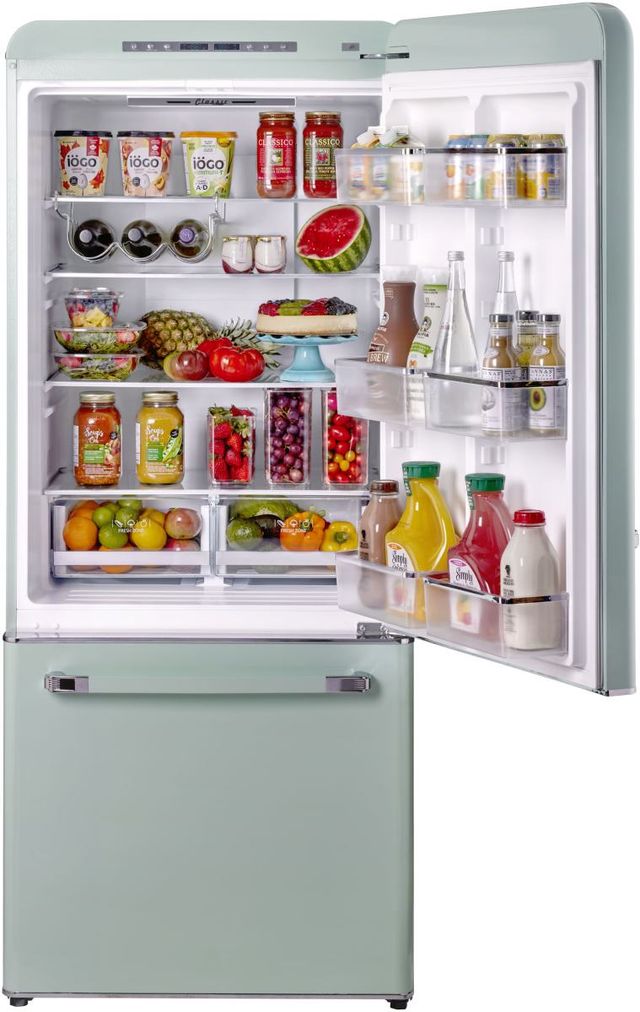 Unique Appliances UGP-510L AC Classic Retro 30 inch Wide 17.7 Cu. ft. Energy Star Certified Bottom Freezer Refrigerator with Wine Rack