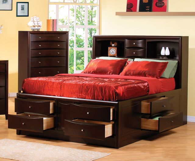 Coaster® Phoenix Deep Cappuccino California King Bookcase Bed 1