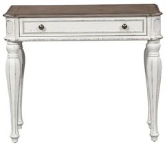 Liberty Furniture Magnolia Manor Antique White/Weathered Bark Accent Vanity Desk