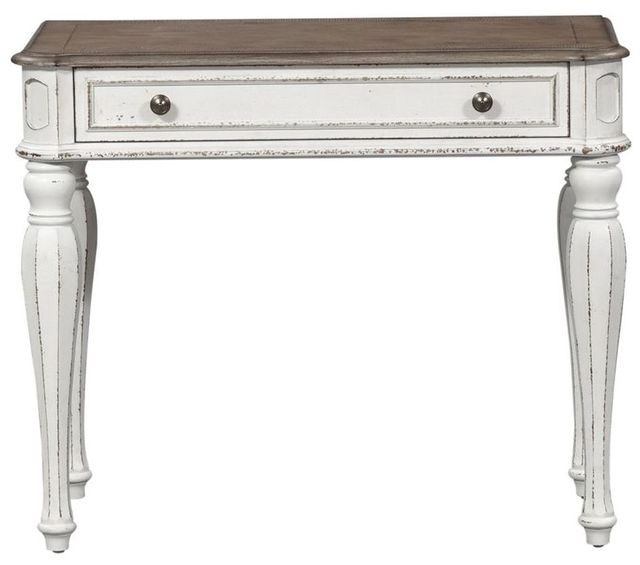 Liberty Furniture Magnolia Manor Antique White/Weathered Bark Accent Vanity Desk-0