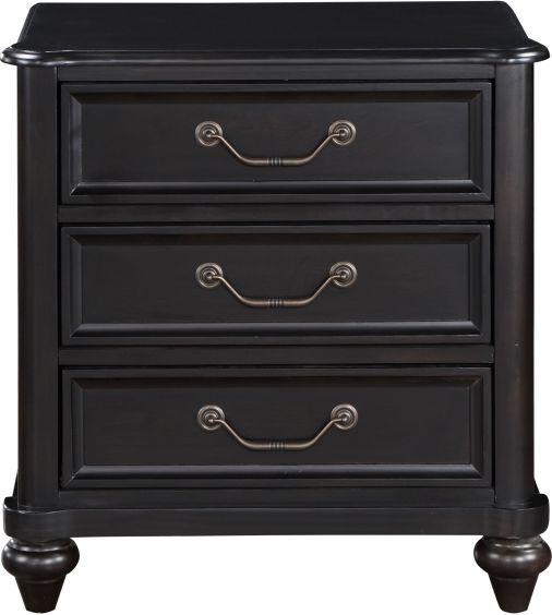 belmar black nightstand