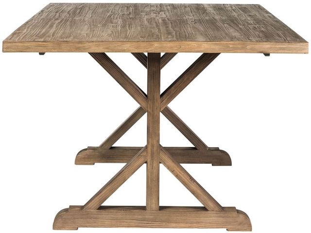 Liberty Furniture Carolina Lakes 7-Piece Weathered Gray Trestle Table Set 2