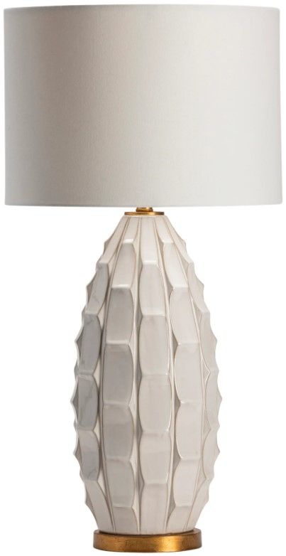 Crestview Collection Cambridge Gold/White Table Lamp-0